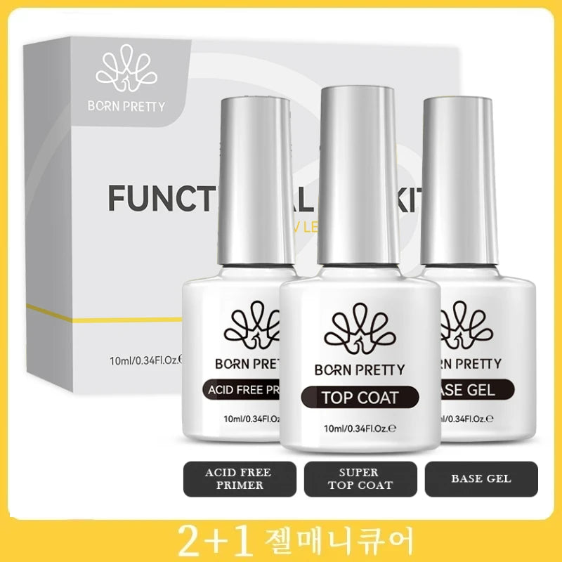 BORN PRETTY 3pcs Functional Gel Kit 10ml