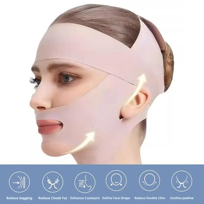 1/2pcs Breathable V-Shape Face Lifting Bandage Tighten & Firm Chin.