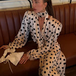Black Polka Dot 2 Piece Set front view