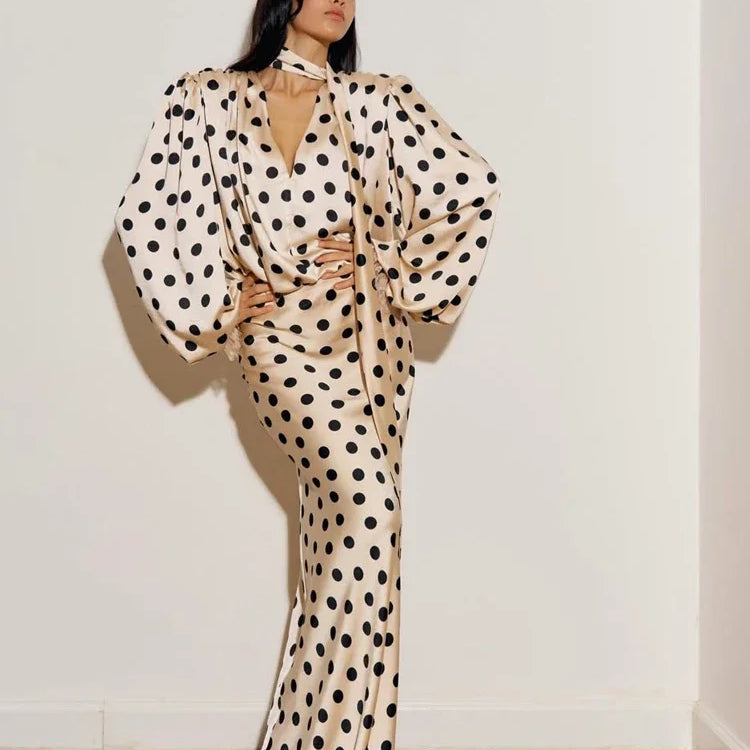 Black Polka Dot 2 Piece Set front view