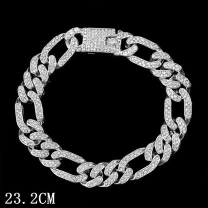 14 MM Iced Out Miami Cuban Link Chain Anklet For Women