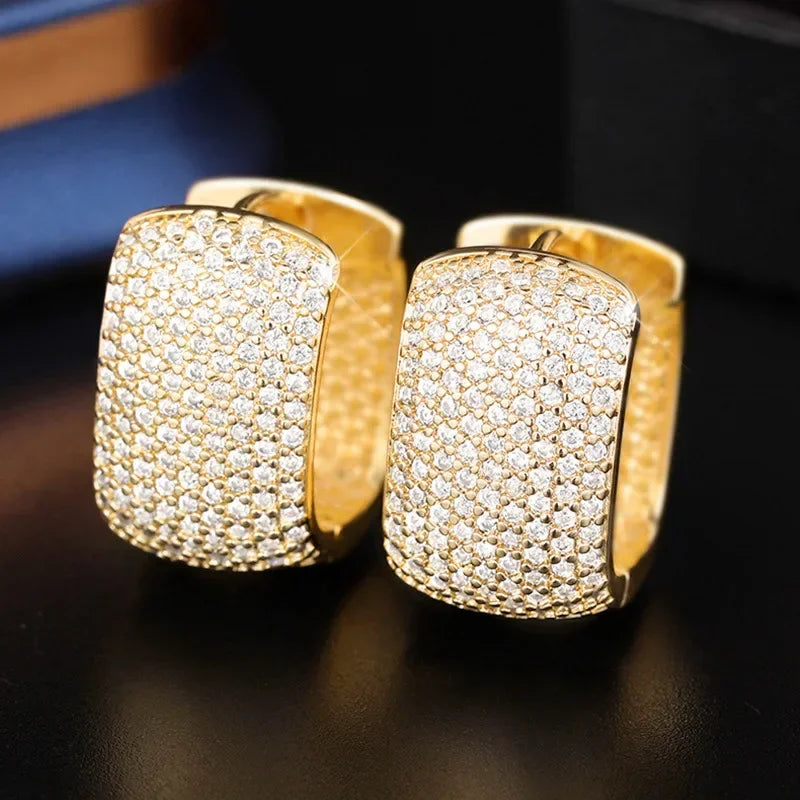 2026 Women's Full Cubic Zirconia Hoop Earrings Accessories