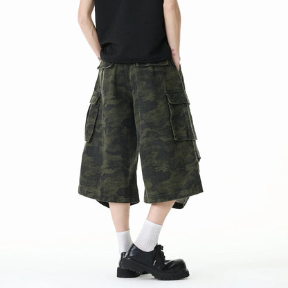 Summer New Camouflage Capri Pants Multi-Pocket Classic
