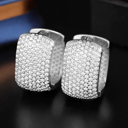 2026 Women's Full Cubic Zirconia Hoop Earrings Accessories