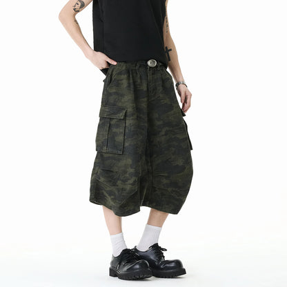 Summer New Camouflage Capri Pants Multi-Pocket Classic