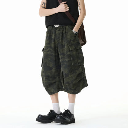 Summer New Camouflage Capri Pants Multi-Pocket Classic