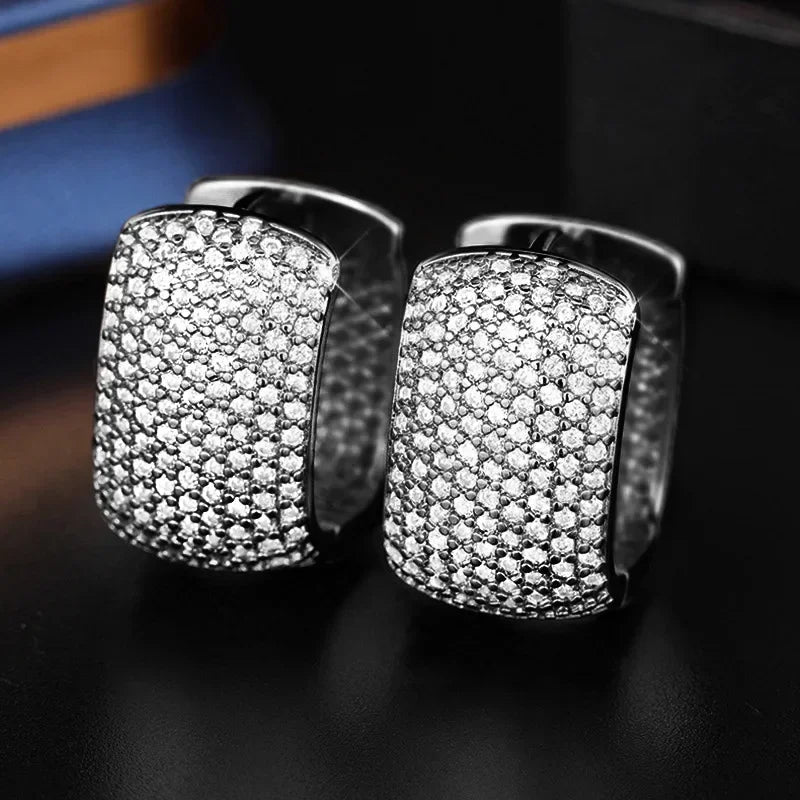 2026 Women's Full Cubic Zirconia Hoop Earrings Accessories