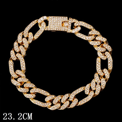14 MM Iced Out Miami Cuban Link Chain Anklet For Women