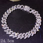 14 MM Iced Out Miami Cuban Link Chain Anklet For Women