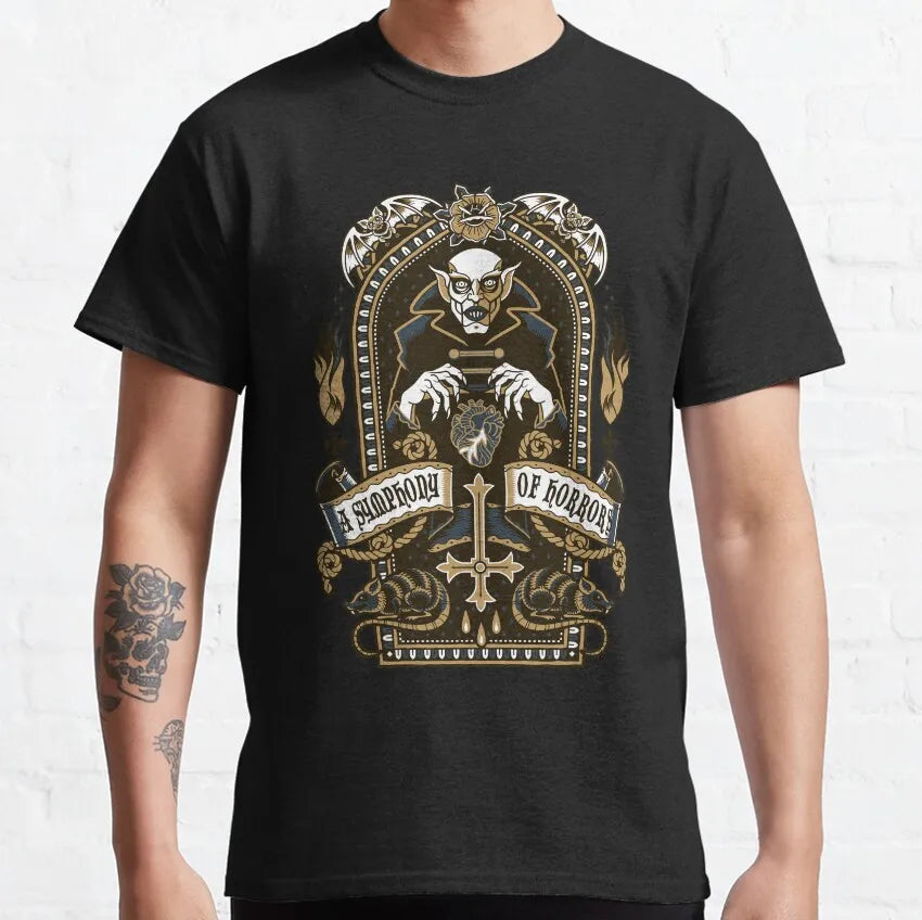 Scary Movie Nosferatu Silhouette Horror Shadow 100% Cotton