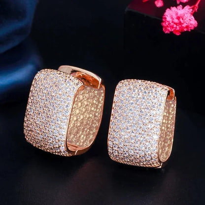 2026 Women's Full Cubic Zirconia Hoop Earrings Accessories