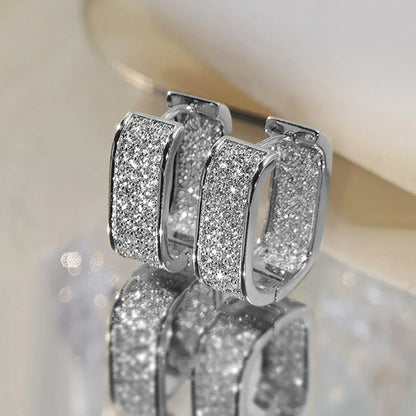 2026 Women's Full Cubic Zirconia Hoop Earrings Accessories