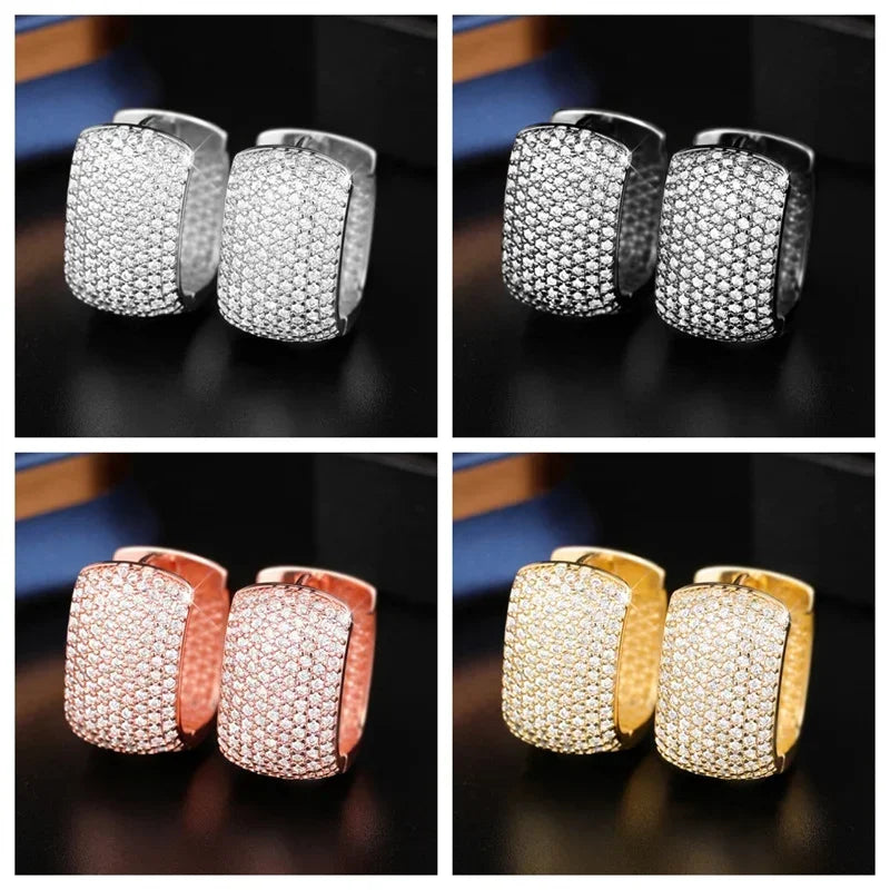 2026 Women's Full Cubic Zirconia Hoop Earrings Accessories