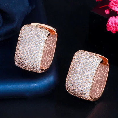 2026 Women's Full Cubic Zirconia Hoop Earrings Accessories