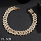 14 MM Iced Out Miami Cuban Link Chain Anklet For Women