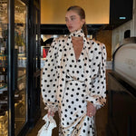 Black Polka Dot 2 Piece Set front view