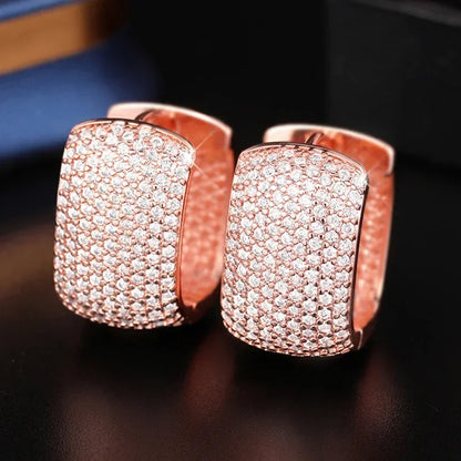 2026 Women's Full Cubic Zirconia Hoop Earrings Accessories