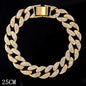 14 MM Iced Out Miami Cuban Link Chain Anklet For Women