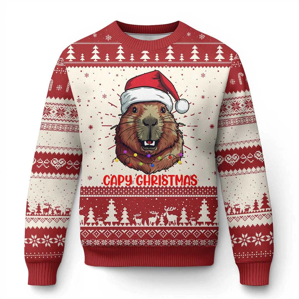 Funny Santa Capy Meme Xmas Vibe Gift Xmas