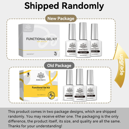 BORN PRETTY 3pcs Functional Gel Kit 10ml