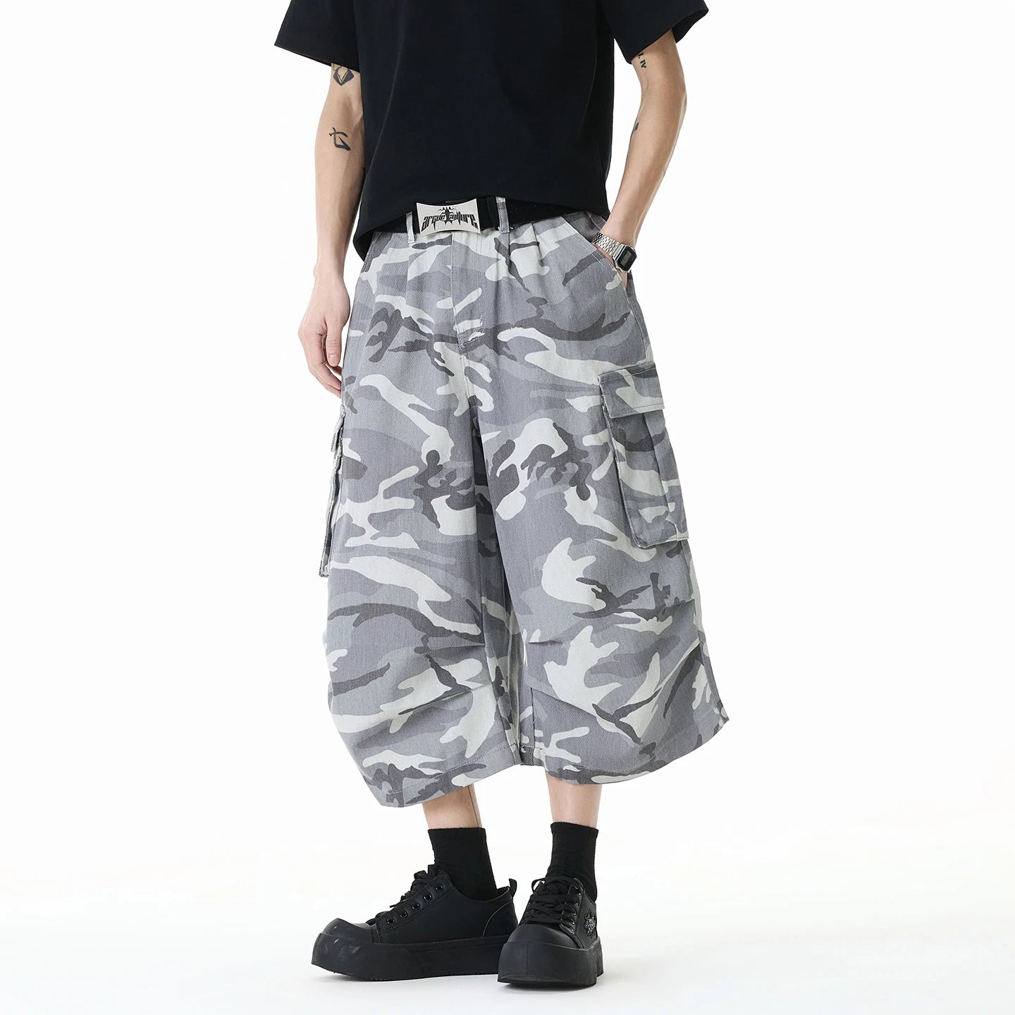 Summer New Camouflage Capri Pants Multi-Pocket Classic