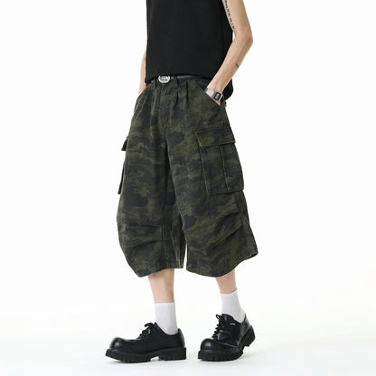 Summer New Camouflage Capri Pants Multi-Pocket Classic