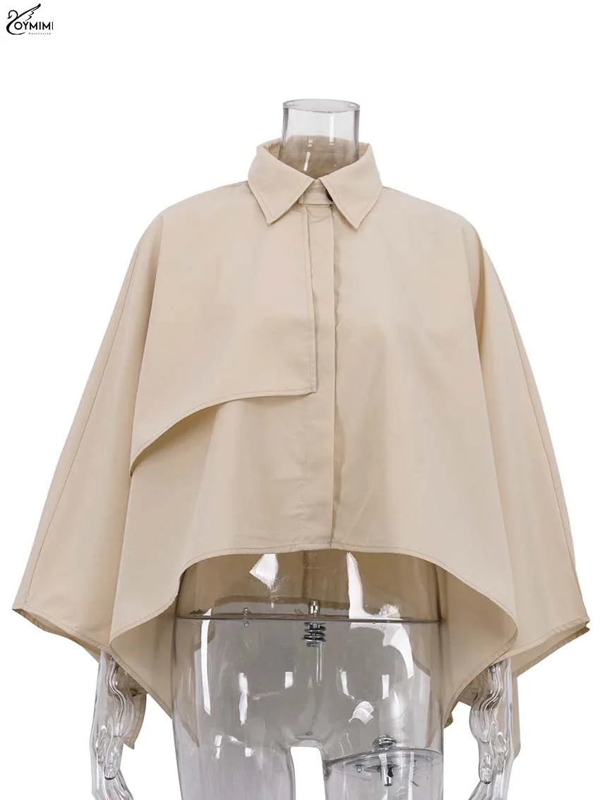 Oymimi Fashion Khaki Loose Women Shirts