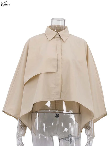 Oymimi Fashion Khaki Loose Women Shirts
