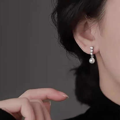 Huitan Exquisite Charm Imitation Pearl Drop Earrings for Women