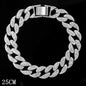 14 MM Iced Out Miami Cuban Link Chain Anklet For Women