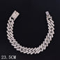 14 MM Iced Out Miami Cuban Link Chain Anklet For Women